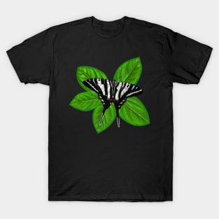 Zebra Swallowtail Butterfly Illustration T-Shirt